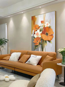 Modern Light Luxury Entrance Painting Fancy Florals Art Mural Minimalist Abstract Living Room Elegant Sofa Hanging Picture