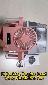 O.SHINE F8 Table Spray Fan Desktop Mini Fan Jet Air Humidifier Dual Nozzle Water Purifier Mist Fan