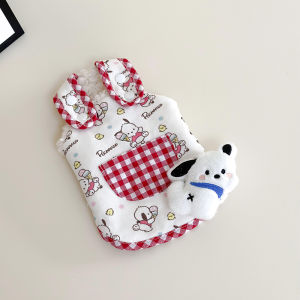 Thickened Fleece Pet Clothes for Dogs And Cats Autumn Winter Cute Vest Style Cotton Warm Teddy Coat with Suspenders