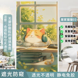 Light Transmission Nontransparent Static Glass Film Window Sticker Shading Peep-Proof Fashion Tape Bathroom Toilet Blocking Partition