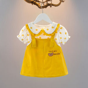 JIFANPAUL | Summer New Elegant Princess Dress Collar One Year Old Girls
