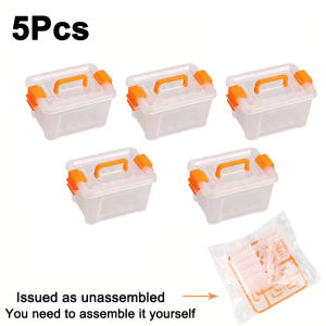 5/10pcs Mini Storage Boxes Dollhouse Clear Toolbox Craft Miniature Items Storage Box Micro Scene Decor Props Home Decoration