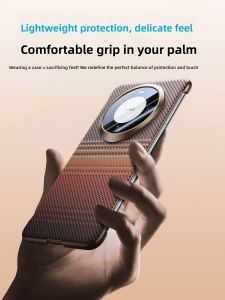HANNUO | Ultra Thin Drop Protection Case with Kevlar and Magnetic Stand for Huawei Mate60pro