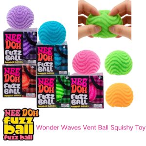 2026 New model NeeDoh Fuzz Ball Wonder Waves Sensory Squeeze Toy Textured Stress Relief Fidget Ball for Adults Kids toy
