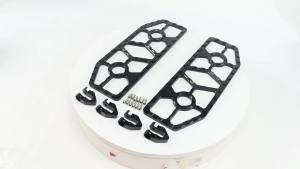 Motorcycle Driver Floorboard Wide Front Footpegs Pedals For Harley Touring FLHR Street Electra Glide FLTR Softail Fat Boy