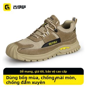GUYISA | Giày Bảo Hộ Lao Động Nam Nhẹ Chống Va Đập Chống Xuyên Thủng