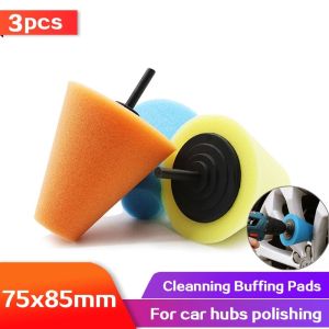 Auto Wheel Polishing Kit - Electric Drill Buffing Ball And Cone Set For Car Hub Sponge Polishing