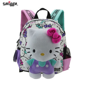 Australia smiggle backpacks kindergarten schoolbag girls baby backpack Plush kids hello kitty 1 2 3 4 years 11 inch