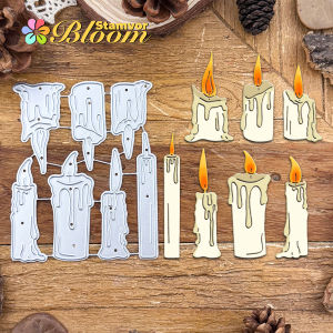 Original Retro Burning Candles Metal Cutting Dies Scrapbooking Decorative Embossing
