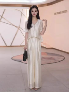 MAIMEI | Stylish Ice Silk Youthful Professional Womens Summer Suit