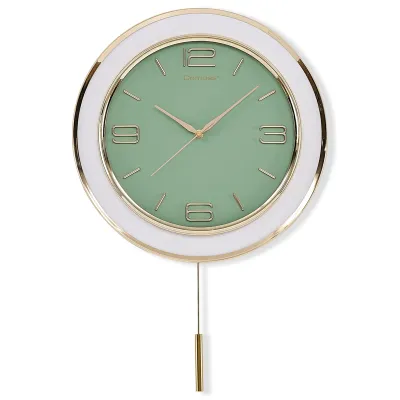 Compas | Đồng Hồ Treo Tường Quartz Chạy Động Cơ Dạng Lắc Phong Cách Châu Âu