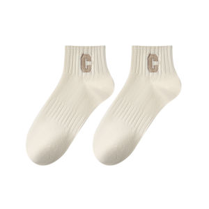 JIAZINI | Breathable Absorbent White Summer Womens Cotton Socks