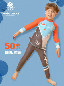 ชุดว่ายน้ําและกางเกงขายาวสําหรับเด็ก Voda Beba การออกแบบฉลามแห้งเร็วสําหรับเด็กผู้ชาย