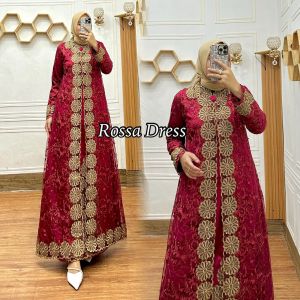 Gamis tille bordir dk busana / Gamis pesta / Gamis mewah /Gamis cantik / gamis Terlaris
