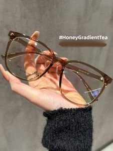 ZSCC | Tea-Colored Slimming Glasses for Large Faces