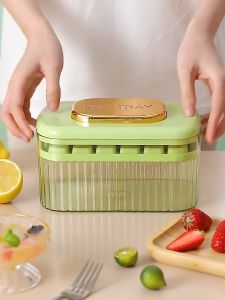 Bộ khay làm đá ép lấy đá đựng đá KACHEEG ICE TRAY cao cấp - WorldMart