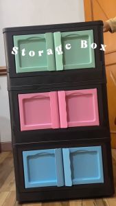 Tempat Penyimpanan Storage Box Organizer / Folding Box Lemari Susun Plastik Container Box Lemari Lipat Plastik Serbaguna