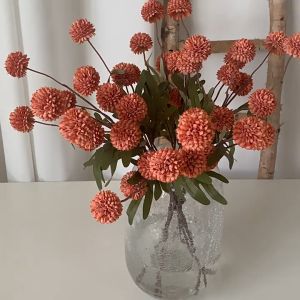Bunga Pompom K5 Artificial/Bunga Dandelion Tangkai Panjang/Hiasan Pelaminan Bunga Palsu [NK-232]