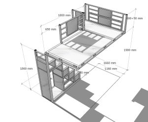 Loft bed platform customize singapore