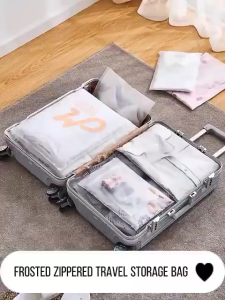 Storage Bag Matte Matte Zipper Storage Transparent Packaging Travel Bag