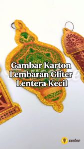 Gambar Karton Lembaran Gliter Lentera Kecil Hiasan Hampers