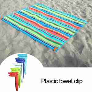 1/4Pcs Beach Towel Clip Camping Mat Clip Outdoor Decorative Clothespins Sheet Holder Towel Clamp Clothes Pegs Tent Clips