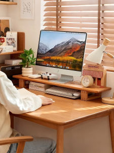 Solid Wood Desk Riser for Computers
