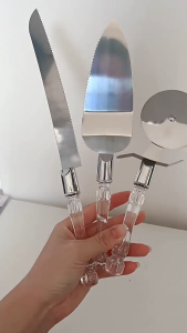 Pisau Pizza Roti 3 In 1 Set / Pisau Adonan Cake Serbaguna / Cake Pisau Elegan Wedding Birthday