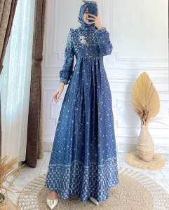 Khalisa Gamis Set Hijab Silk Original Premium // Gamis Set Hijab Silk Busui Resleting Termurah Kekinian