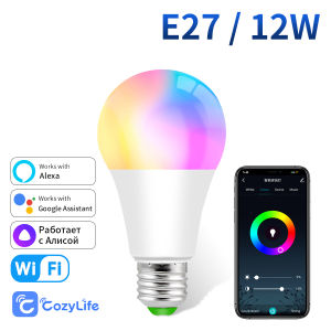 E27 Smart WiFi LED Bulb CozyLife App Control 12W 15W 18W LED RGBCW Lamp AC 85-265V Works with Alexa Google Assistant Home