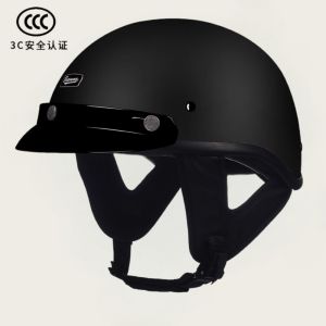 Retro Class a Motorcycle Half Helmet Lightweight Summer Cruise Male Female Electric Motorcycle Sunscreen Protection Motorcycle Gear
