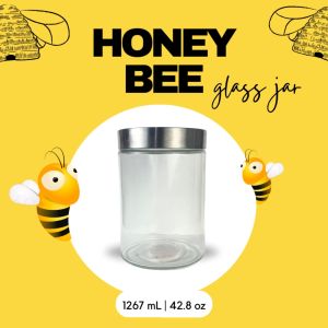 Honey Bee Jar 1000 mL I Toples Madu I Toples Kaca Besar Cookier Jar Glass Jar