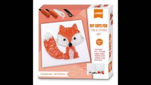 Boqin DIY String Art Kit - Cute Fox Craft Kit with String Art Patterns Pushpins Crafting Supplies String Art Kit for Kids Gift for 9-12 Girls Unique Gift for Home Wall Decorations