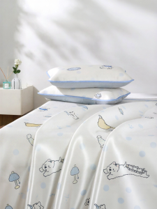 Cute Cooling Ice Silk Mat Washable