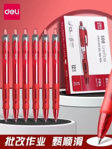 Deli Red Pen Quick Dry Ink Rollerball Pen for Students And Teachers Business Office Supplies High Aesthetic Value