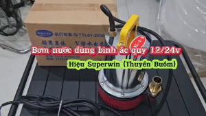 BƠM CHÌM DÙNG BÌNH ACQUY 12V/ 24V HIỆU THUYỀN BUỒM 120W