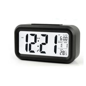 Digital LED Snooze Alarm Clock Time Temperature Day/Night Mode Bedside Clock