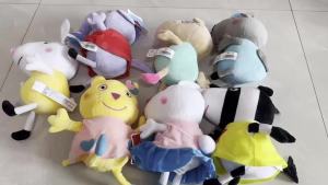 28cm Peppa Pig Plush Doll Anime Figure George Rebecca Rabbit Susy Sheep Cartoon Figure Model Stuffed Toy Birthday Gift For Kids