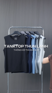 Áo Tanktop Thể Thao Nam MENTORIS Áo Sát Nách Chất Vải Thun Lạnh Form Suông Thoáng Mát Nhiều Màu MATT25S002