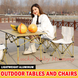 Portable Table Outdoor Table and Chair Set Picnic Foldable Table Barbecue Supplies Table /Rainbow Culture