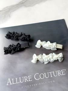 Black Satin Hair Clip with Small Bow Side Duckbill: A Must-Have Accessory