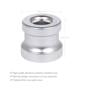 (Stand Only) Mens Shaving Razor Base Aluminum Alloy Safety Razor Stand Manual Beard Shaver Holder for Bathroom Countertops