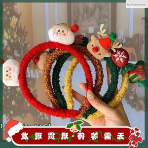 หมวกคล้องผมลายมุ้งลายไม้กวางคริสต์มาส หมวกคล้องผมขนแกะน่ารัก หมวกคล้องผมขนแกะสไตล์เกาหลี หมวกคล้องผมแฟชั่นสำหรับเด็กผู้หญิง