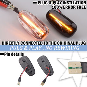 Dynamic LED Fender Turn Signal For Opel Astra G 1998-2009 Zafira A 1999-2005 Side Marker Lights Lamps 2000 2001 2002 2003 2004