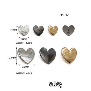 กระดุมโลหะรูปหัวใจ กระดุมโค้ตเย็บมือ เสื้อเชิ้ตชีฟอง กระดุมตกแต่งเสื้อผ้า  Alloy Button (A-1-D-HS-H20)