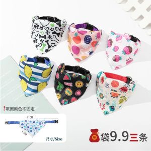 Adorable Pet Bib for Cats And Small Dogs Saliva Towel Triangle Scarf Doggie Neckwarmer Pet Supplies Cute Animal Accessories