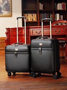 Paul Minlu Business Travel Suitcase Male Female 18 Inch 20 Inch Boarding Box Luggage Carryon Wheel Suitcase PVC Material