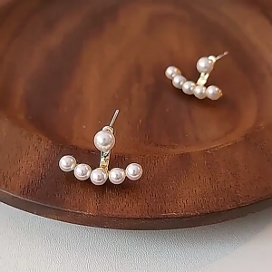 ClarisChas - Jeongyeon Anting Tusuk 925 Jarum perak Anting Mutiara Bisa Dipakai 2 Gaya Perhiasan