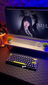 GAMEN TITAN LITE Mechanical Keyboard – 63 Keys No LED | Red / Blue Switch Compact & Portable - Hot-Swappable - PBT Keycaps - Anti-Ghosting Full Key