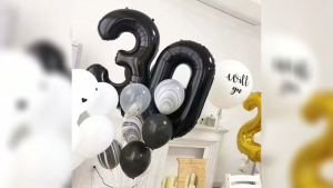 32inch Birthday Number Balloon Foil Balloon Black 0-9 for Festive Celebrations Party Needs Decorations